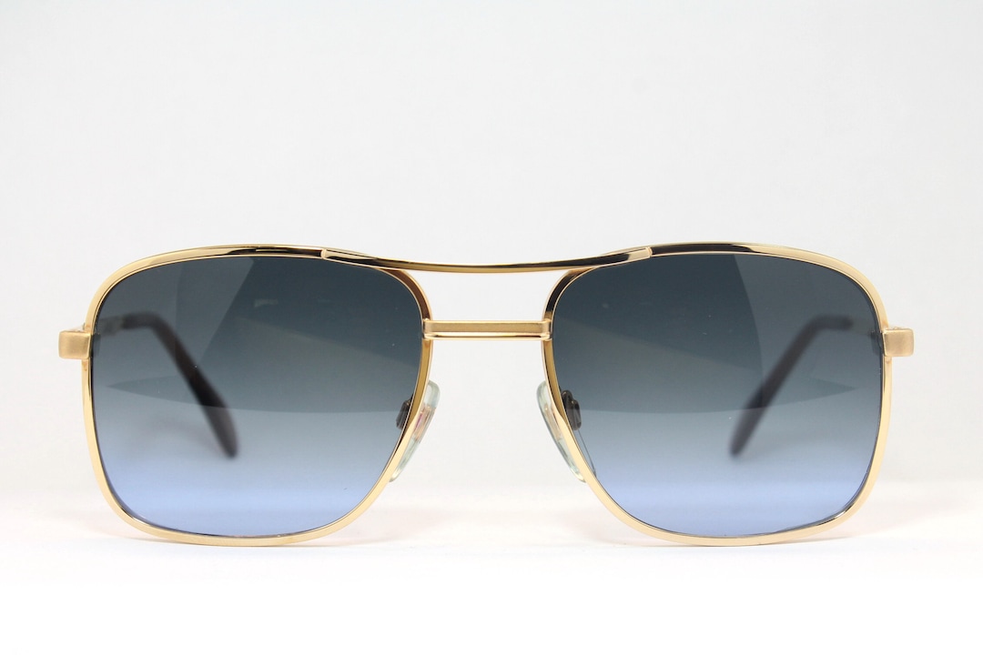 Vintage Menrad 70s Designer sunglasses authentic blue/ rose gold (from Germany) Vintage Rare Menrad M508 Funky Multicolor Blue and Silver  main image 3