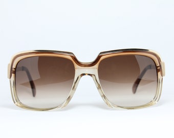 Square ATELIER Anger 1505 80 Thick Gold Brown Rare Unique True Vintage Sunglasses Lunettes Occhiali Bril Solglasögon Gafas LSE17