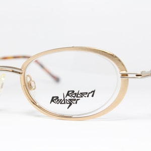 Vintage ROBERT RUDGER 1930 150-27 Brushed Gold Steampunk Rare Unique True Eyeglasses Lunettes Occhiali Glasögon Bril Gafas ET01