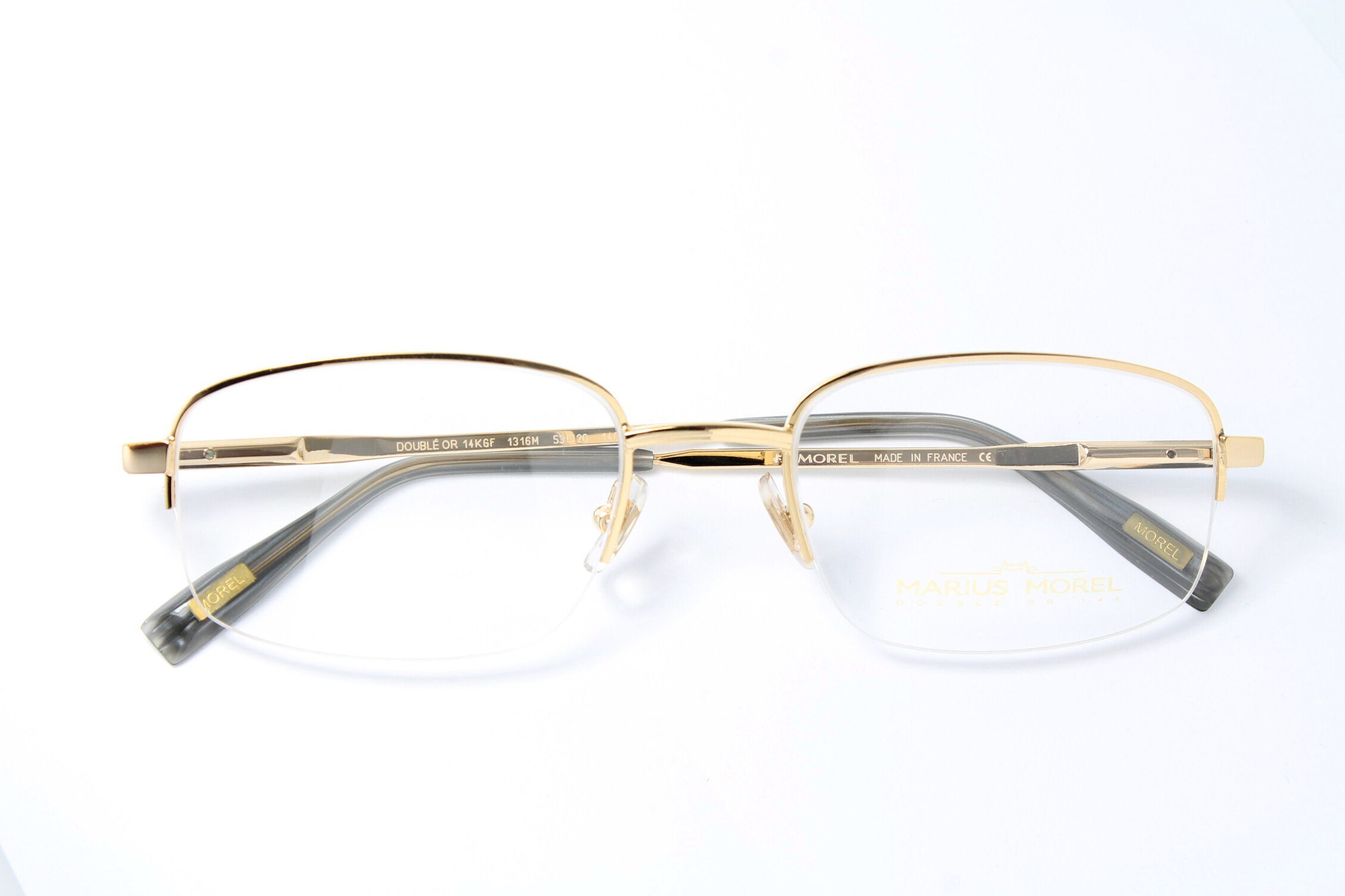 MARIUS MOREL 1316M OR 017 14K Gold Filled Halfrim Rare Unique Vintage Eyeglasses Frame Lunettes Gafas Bril Glasogon LSE14 Etsy Canada