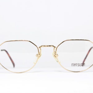 MATSUDA 2867 PG Shiny Gold Rare Unique Original Vintage Eyeglasses Frame Glasses Occhiali Lunettes Bril Gafas Glasögon LSE12
