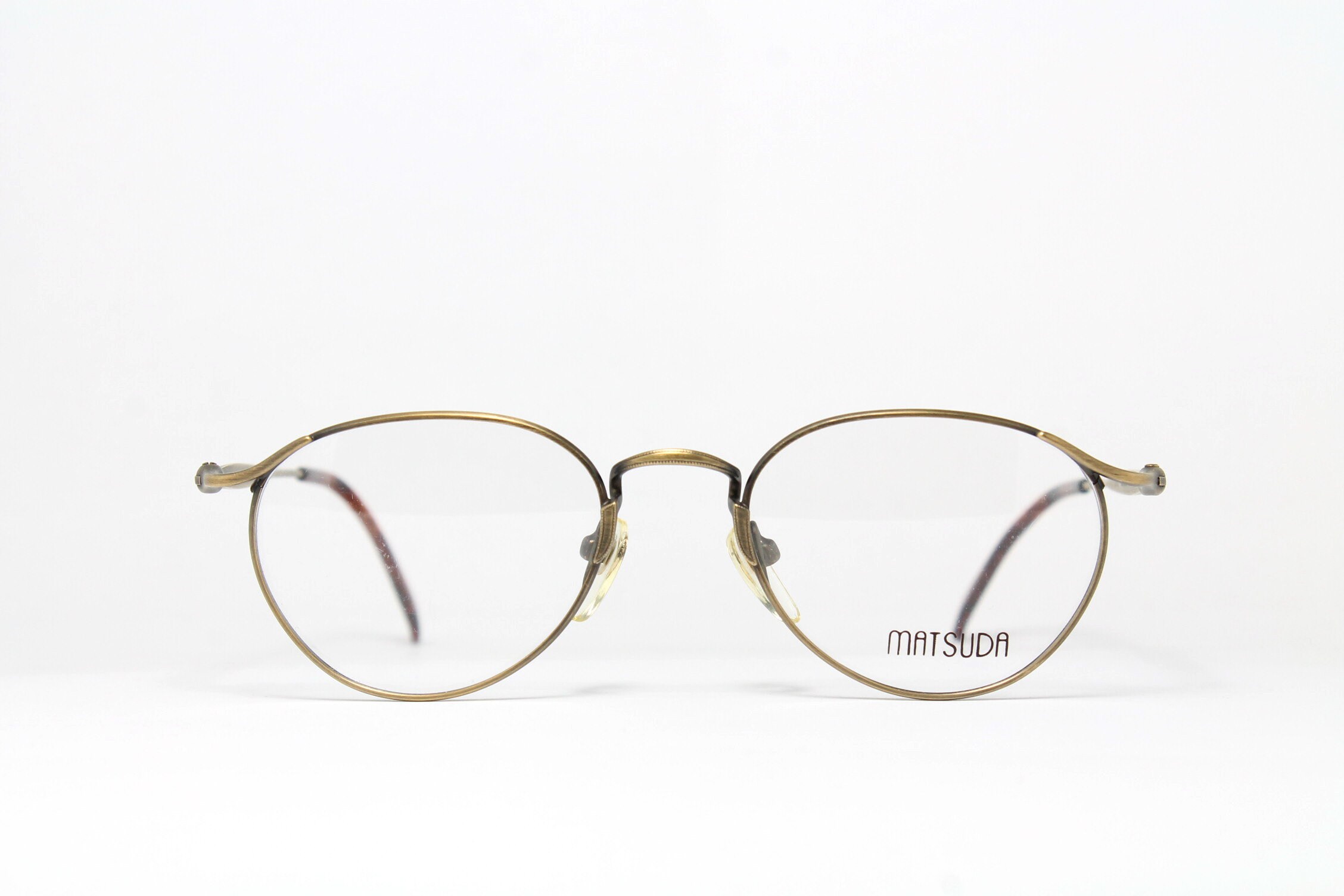 MATSUDA Vintage Eyeglasses with Clip-On Shades - Gold– Wag N