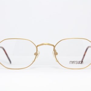 MATSUDA 10105 GP Hexagonal Gold Rare Unique Vintage Steampunk Eyeglasses Frame Lunettes Occhiali Bril Gafas Glasögon LSE03