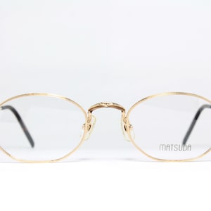Original MATSUDA 10113 PG 48-21 Gold Hexagonal Rare Unique Vintage Steampunk Eyeglasses Frame Glasses LES03