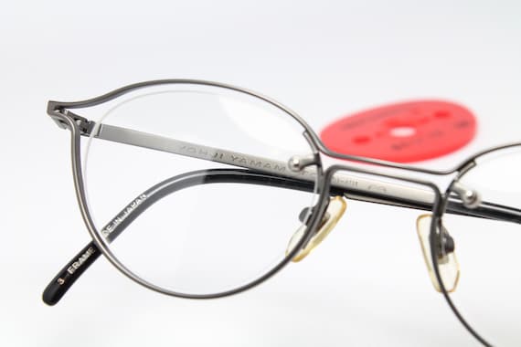 Yohji Yamamoto Burgundy Metal & Plastic Glasses  (Frames) without tags Yamamoto Eyeglasses Frame No27 F30 Burgundy  main image 4