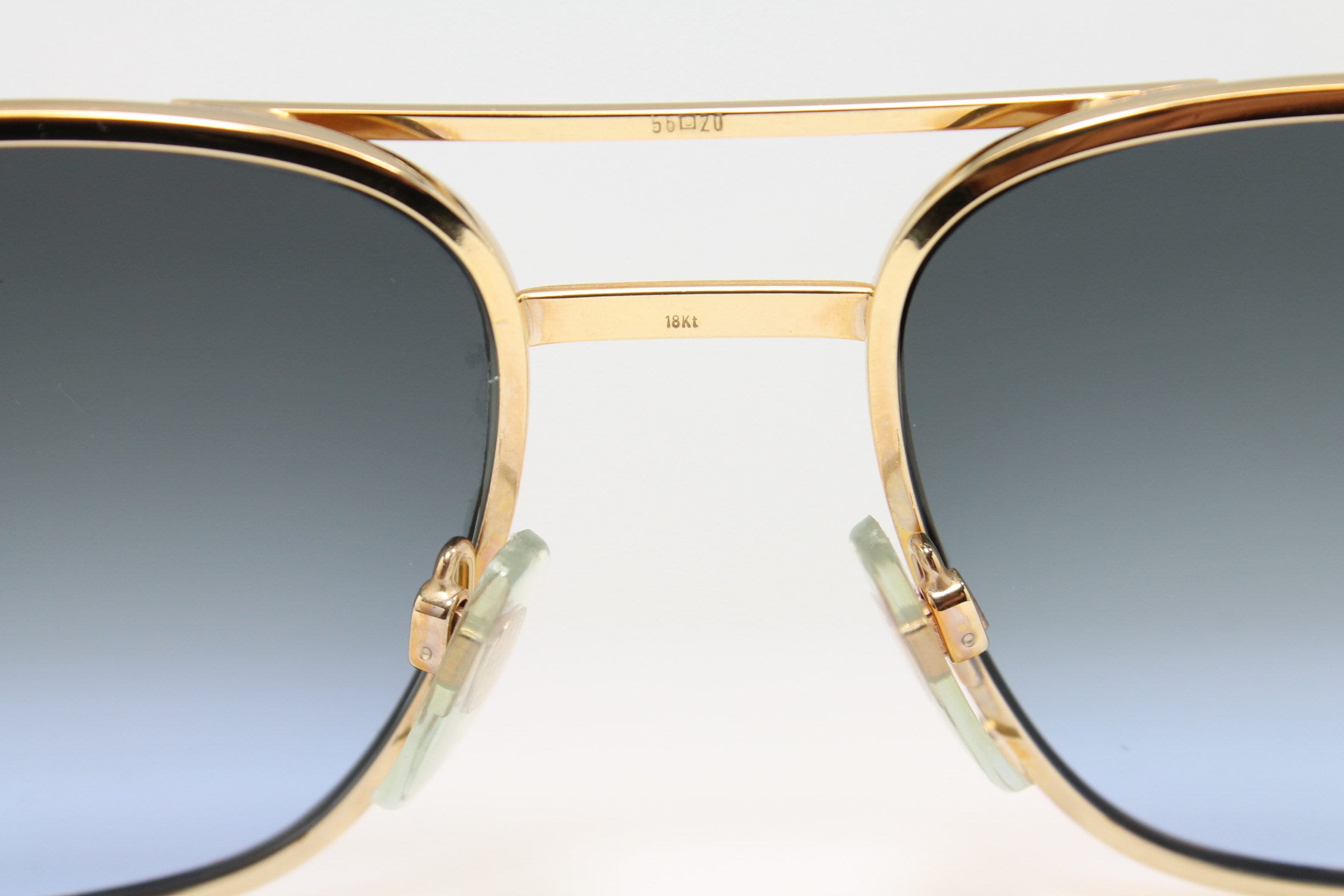 Vintage Menrad 70s Designer sunglasses authentic blue/ rose gold (from Germany) German Square 18K GP MENRAD 339 Blue Lens Rare Unique True  main image 4