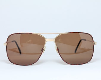 Square MENRAD 903-210 Gold Brown Rare Unique True Vintage Sunglasses Lunettes Occhiali Bril Solglasögon Gafas LSE17