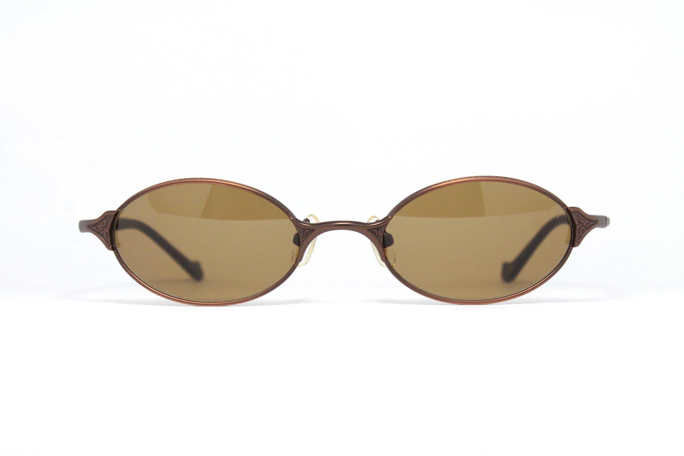 Steampunk MATSUDA 10621 COB Western Oval Copper Brown Rare Unique Vintage Sunglasses Lunettes Occhiali Solglasögon Gafas LSE01