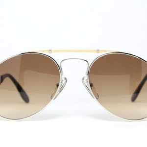 ETTERO BUGATTI 11909 Bicolor Drop Lens Aviator Rare Unique Vintage Luxury Sunglasses Lunettes Bril Glasögon Gafas LSE01
