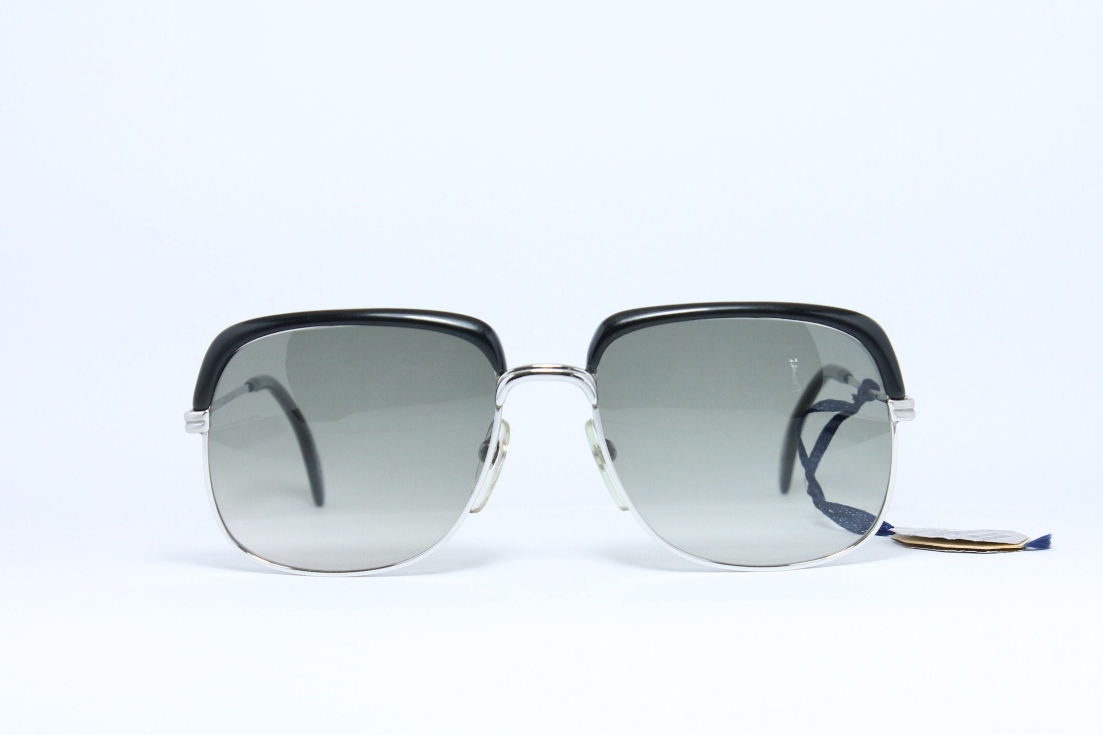 Square HAMPEL 3252 HQ Silver Gray Gradient Amazing Rare Unique Original Vintage Sunglasses Lunettes Occhiali Bril Solglasögon Gafas LSE18