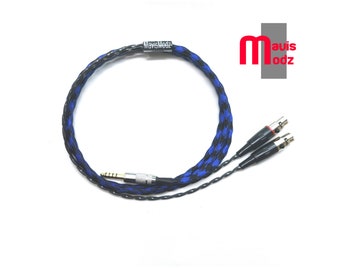 Meze Empyrean - Audeze Lcd custom 8 core braided Silver plated copper cable upgrade, ZMF, 2x 4 pin mini XLR