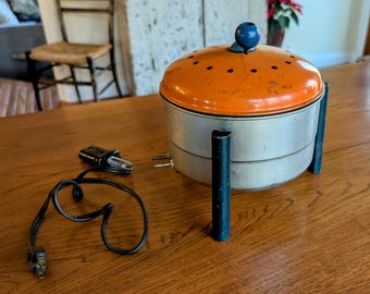 Vintage 1940-1950's KWIKWAY Popcorn Popper MCM Hand Crank Electric