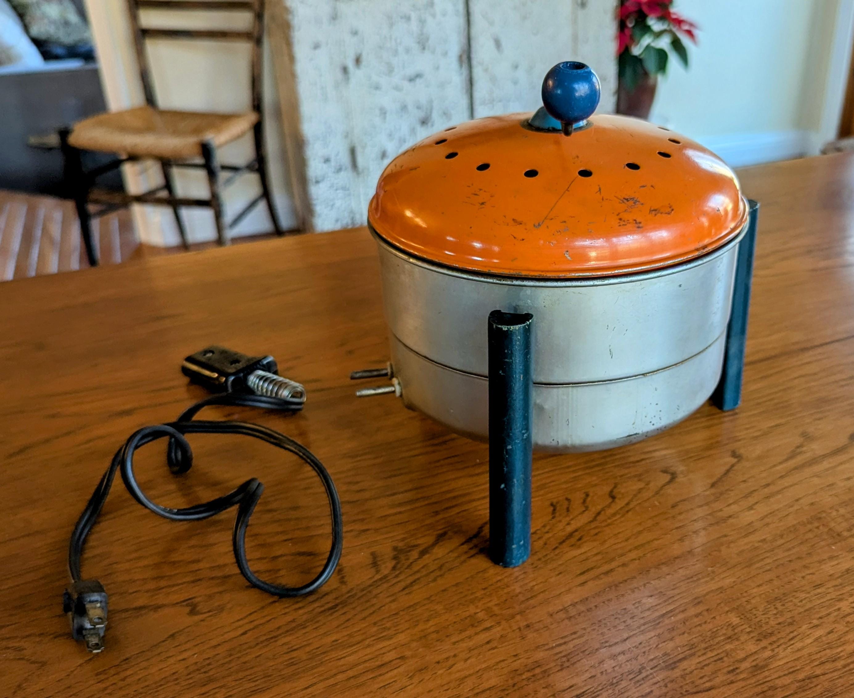 Vintage 1940-1950's KWIKWAY Popcorn Popper MCM Hand Crank Electric