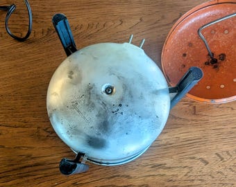 Vintage 1940-1950's KWIKWAY Popcorn Popper MCM Hand Crank Electric