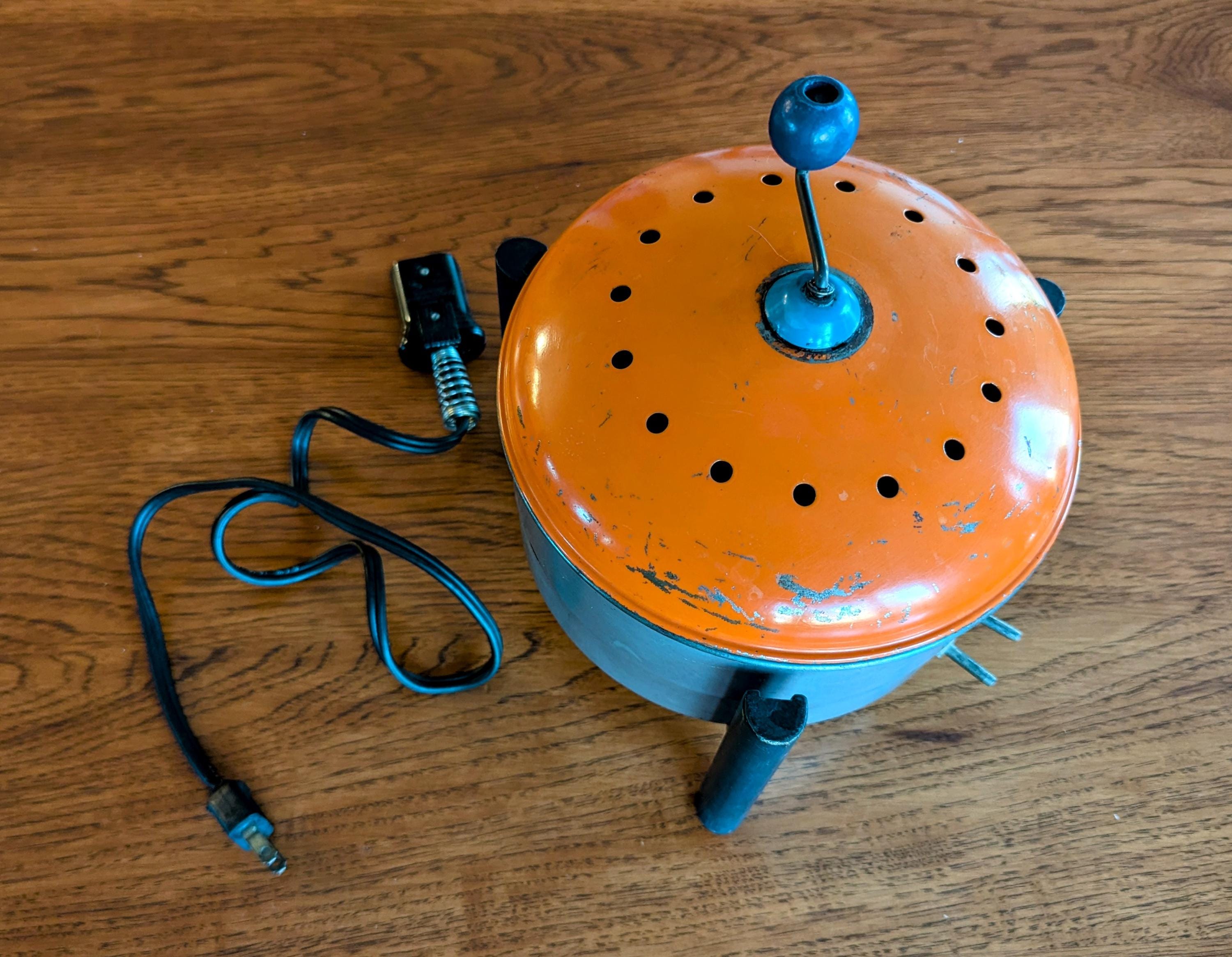 Vintage 1940-1950's KWIKWAY Popcorn Popper MCM Hand Crank Electric
