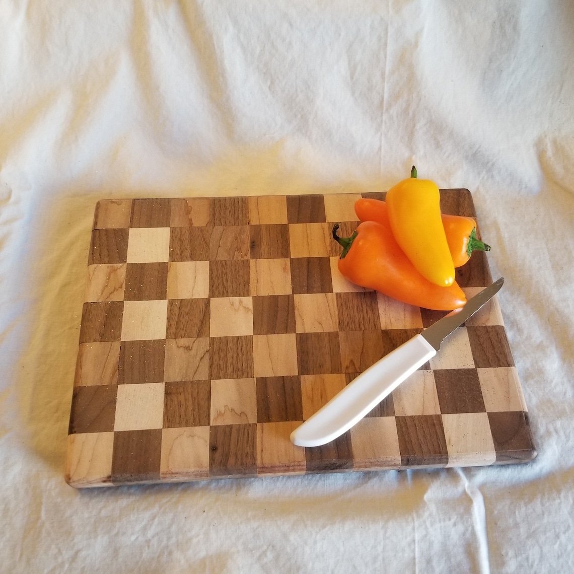 End Grain Checkered Cutting Board Plans Etsy