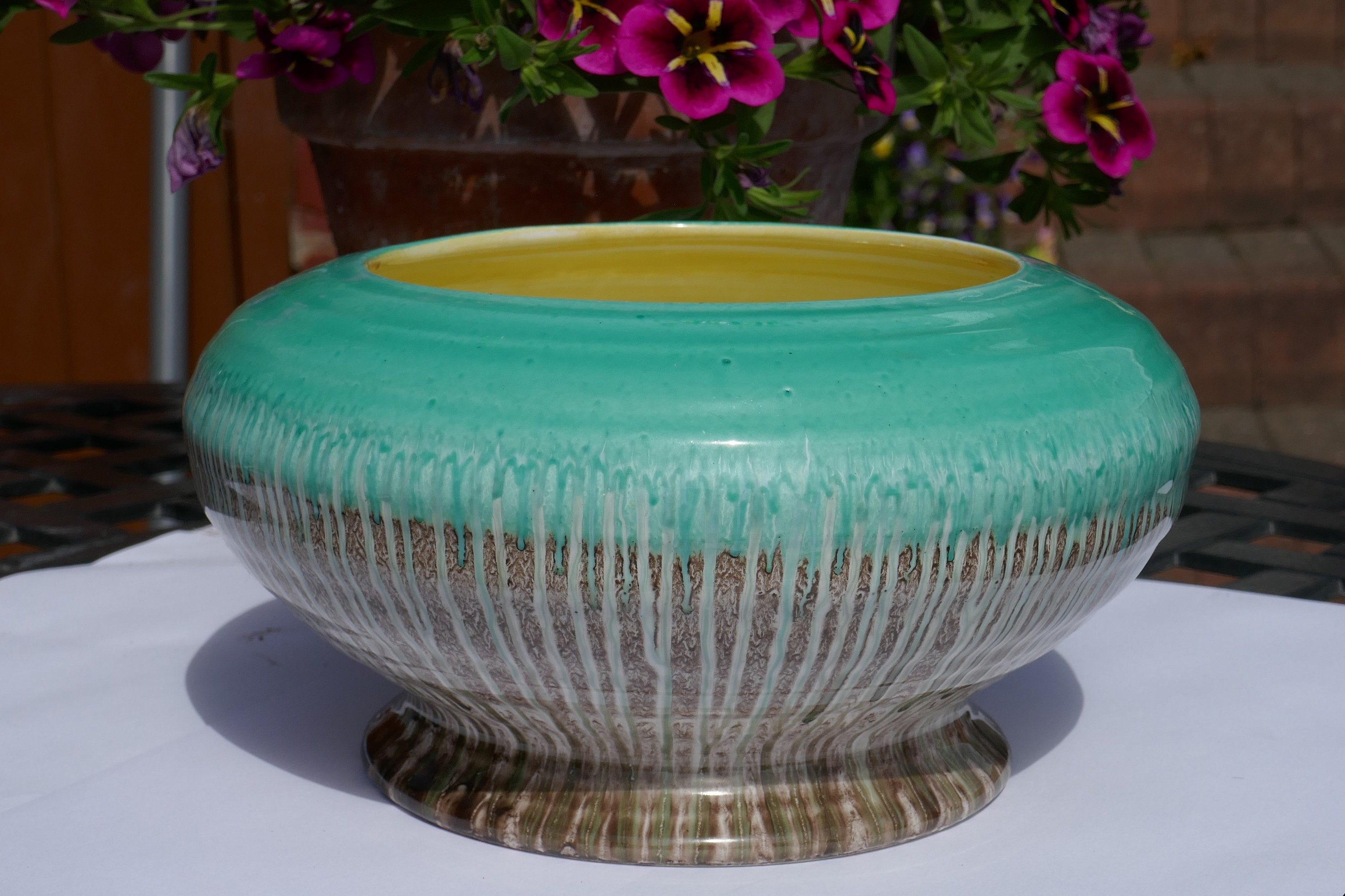 Shelley Harmony Dripware Rose Bowl Etsy