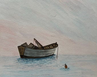 Ethan's Boat - Nautical Art Print