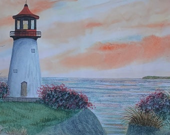 Lighthouse Cove Art Print