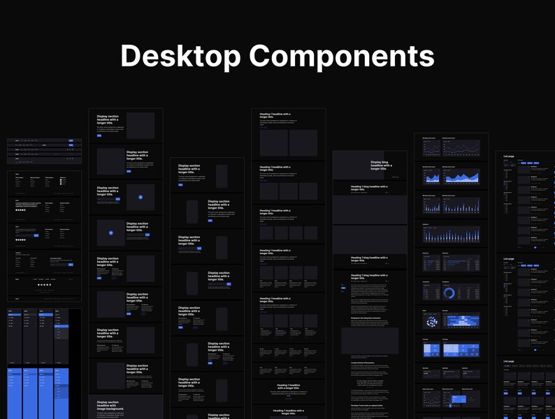 Dash UI Kit - Dark | Full-featured Premium Interface Builder | Website and App | Sketch and Figma | Digital Products | Blog & Dashboard image 5