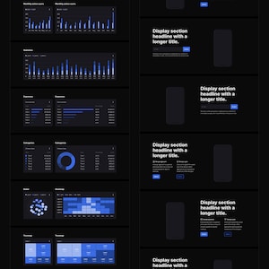 Dash UI Kit - Dark | Full-featured Premium Interface Builder | Website and App | Sketch and Figma | Digital Products | Blog & Dashboard image 10