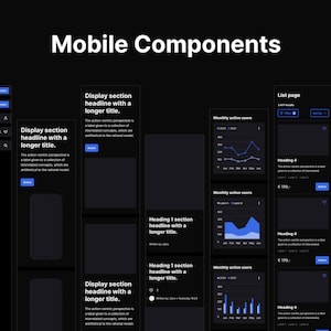 Dash UI Kit - Dark | Full-featured Premium Interface Builder | Website and App | Sketch and Figma | Digital Products | Blog & Dashboard image 6