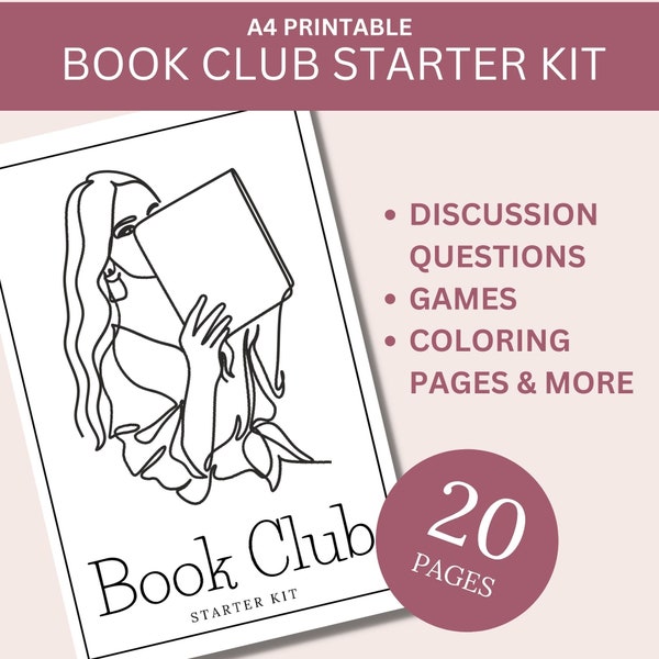 Book Club Kit, Book Club Planner, Book Club Bundle, Printable Book Club Bundle, Reading Planner, Printable Book Club Starter Kit