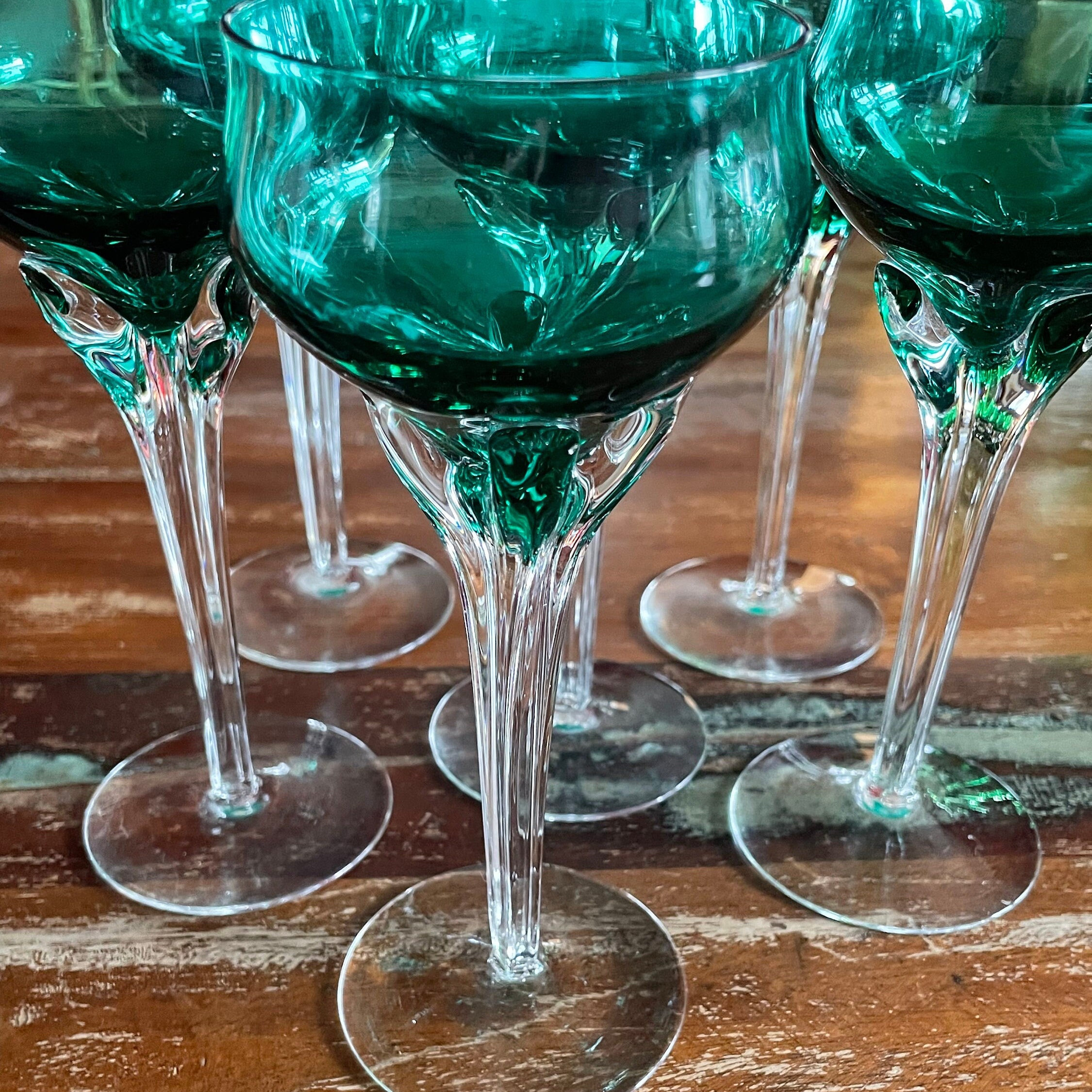 RARE Vintage Set of 6 Handblown Tulip Cordial Glasses Retro Etsy