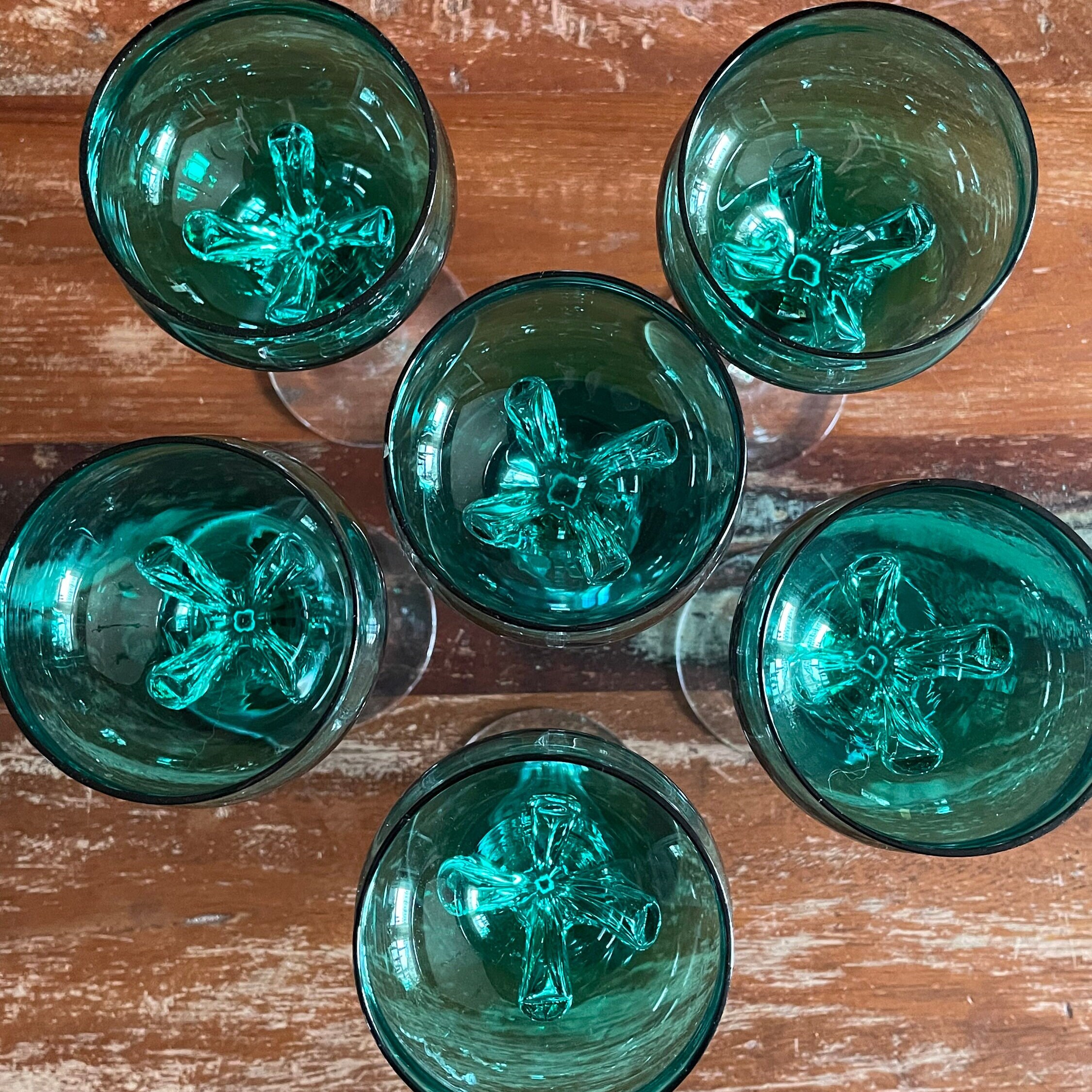 RARE Vintage Set of 6 Handblown Tulip Cordial Glasses Retro Etsy