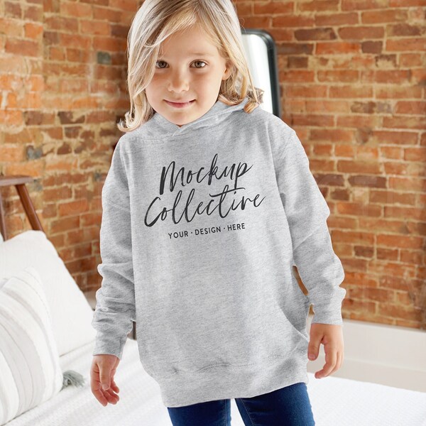 Kids Hoodie Mockup | Toddler Hoodie Mockup | Kids Model Mockup | Children’s Lifestyle Mockup |  | Rabbit Skins 3326