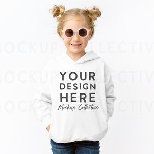 Kids Hoodie Mockup | Toddler Hoodie Mockup | Kids Model Mockup | Children’s Lifestyle Mockup  | Rabbit Skins 3326 | White