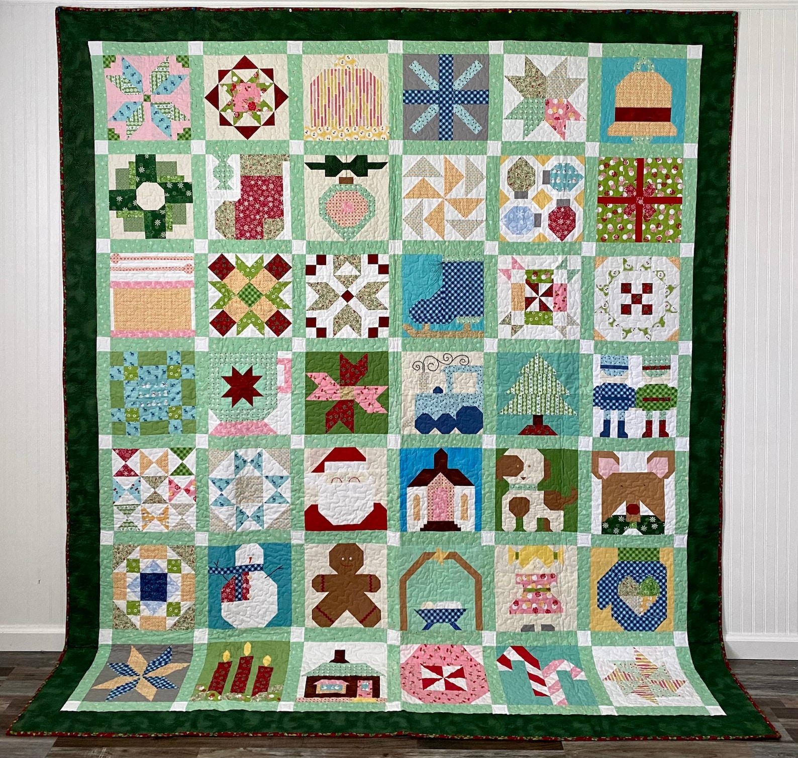 Quilt Vintage Christmas Sampler pattern by Lori Etsy