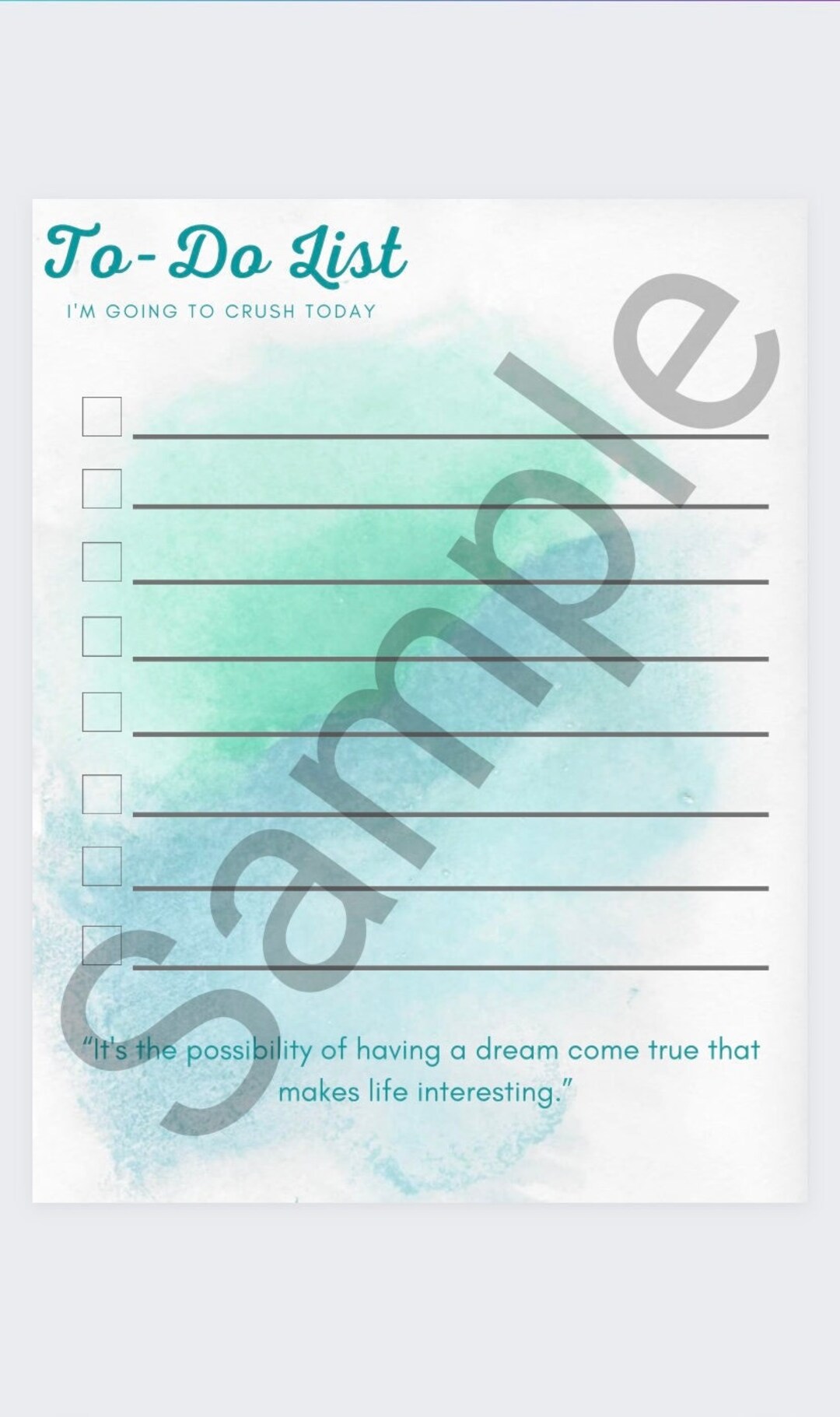 Digital download custom to do list etsy