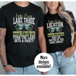 Matching Family Lake Vacation Shirts, Funny Most Likely to Lake Crew Shirts, Custom Group Vacation Tees, Family Reunion, Friends Adventure