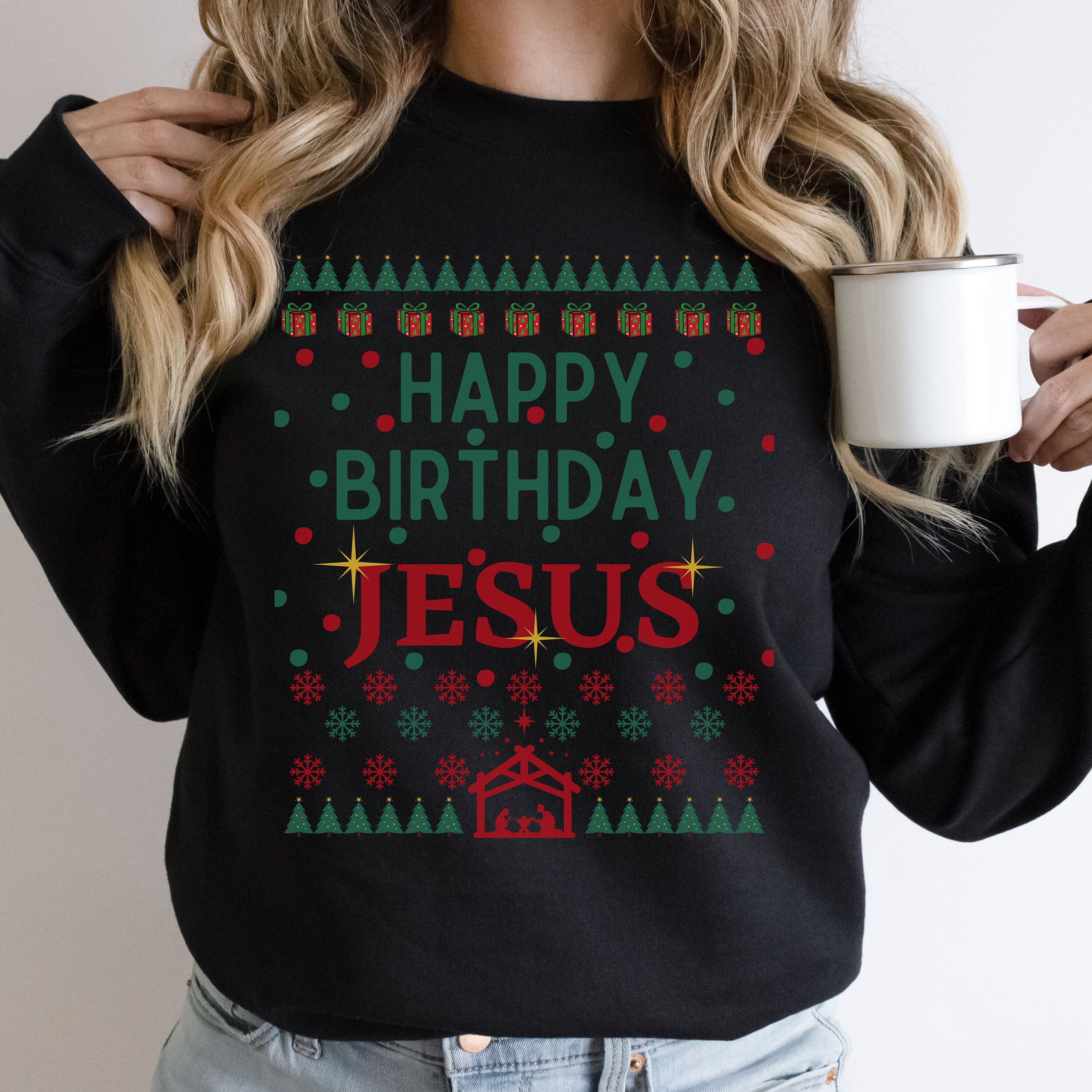 Christmas Sweaters Jesus Etsy