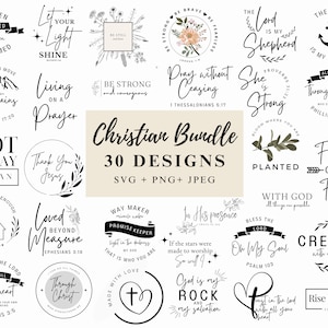 Paquete SVG cristiano, paquete de Escrituras, camiseta cristiana, SVG de Escrituras, paquete de versículos bíblicos, descarga instantánea, Dios SVG, Jesús, digital