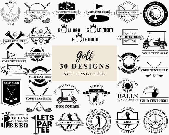 Golf SVG 30 Design Bundle, Golf Towel Design, Golf Shirt, Golf Lover Gift, Digital File, Gift For Dad, Gift For Him