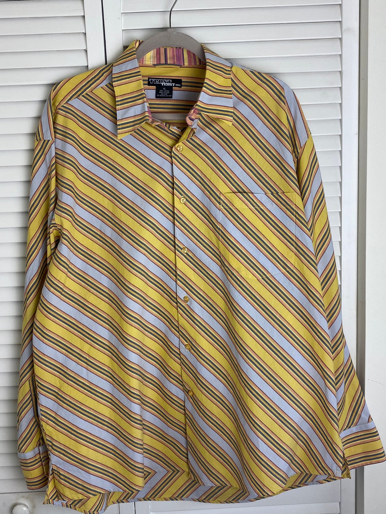 diagonal striped shirt