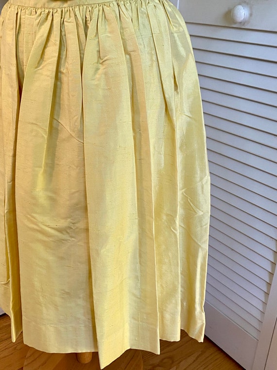 Lovely Yellow Vintage Dress/Silk Shantung Dress - image 7