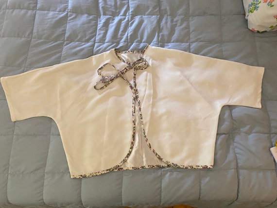 White Wrap/Jacket, Formal/Casual, Tie-Closure, Li… - image 10