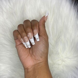 French Tip with Pearls