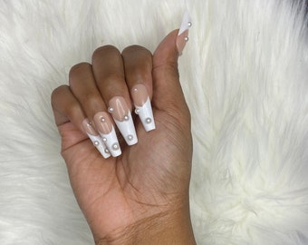 French Tip with Pearls