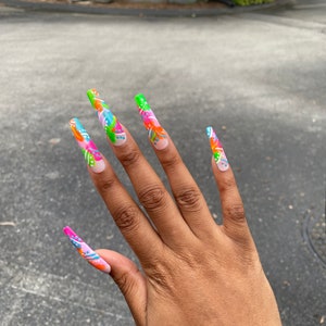 90s Multi - Color Press Ons