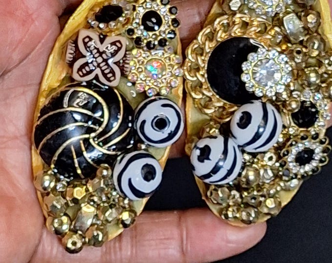 Bejeweled Pearl Statement Earrings: Vintage Gemstone Design