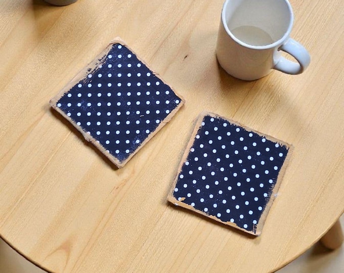 Polka dot vintage inspired fabric Statement Earrings: polka dot statement earrings