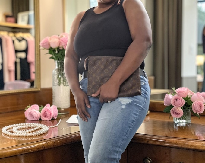 Authentic Vintage Louis Vuitton Monogram Toiletry Bag: LV clutch bag