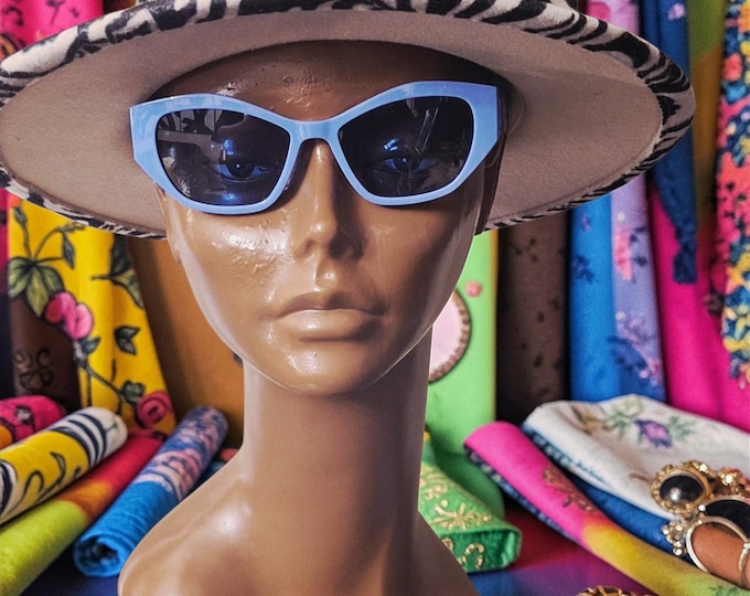 Karl Lagerfeld Blue Cateye Sunglasses