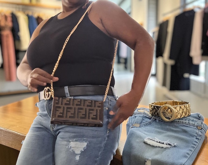 Authentic Vintage Fendi Zucca Long Wallet: Monogram Canvas Leather (Good Condition)