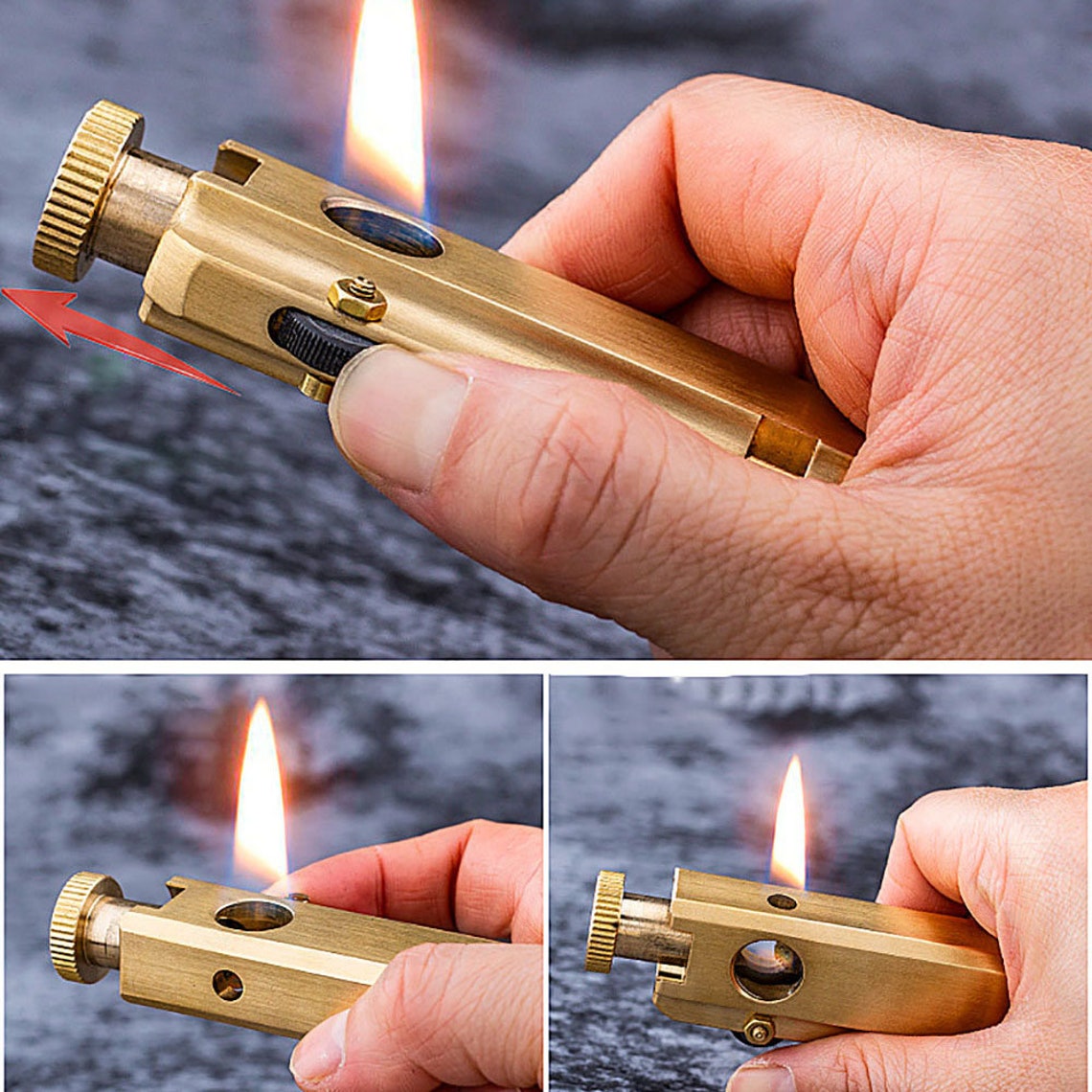 Wheel Kerosene Lighter,vintage Trench Lighter Pure Copper Creative