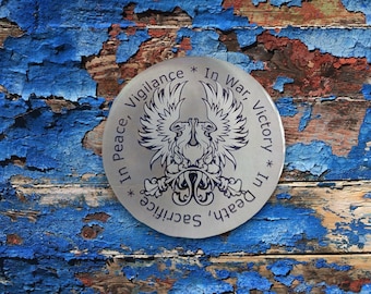 Dragon Age Origins Grey Warden Pin, Stylish Acrylic Emblem to Showcase Your Fandom, Great Gift for Gamers or Collectors, Eye-Catching